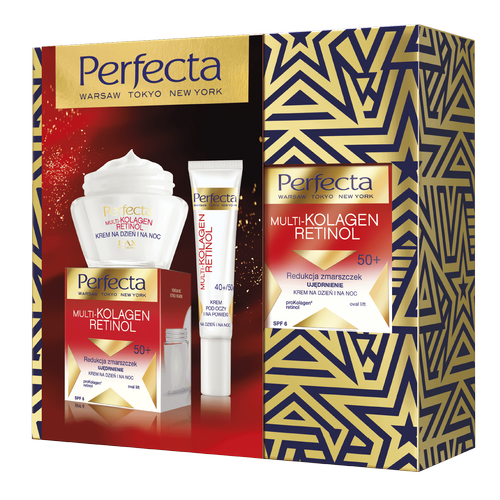 Zestaw Perfecta Multikolagen Retinol Krem 50+ plus krem pod oczy